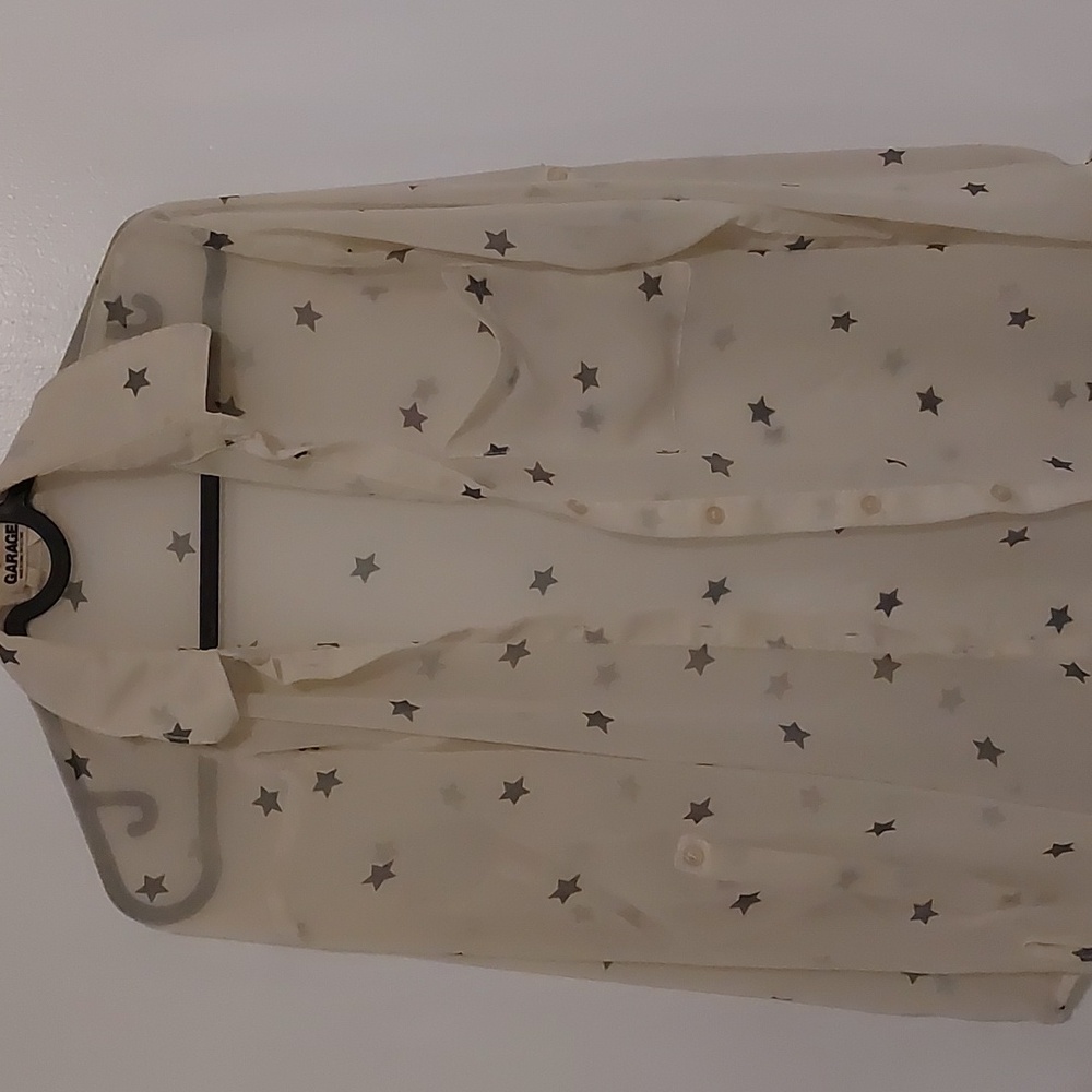GARAGE White starred blouse